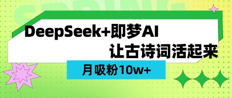 用DeepSeek做AI 古诗词视频，涨粉 10W+(保姆级教程)-虚拟资料库