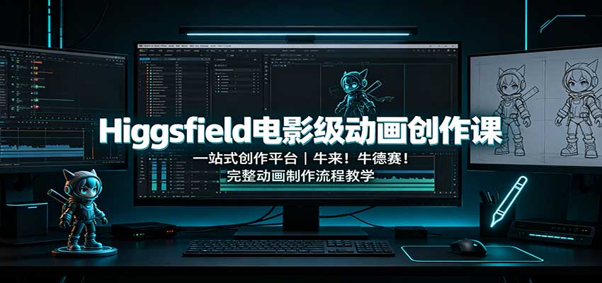 Higgsfield电影级动画创作课:一站式创作平台,牛来!牛德赛!完整动画制作流程教学-虚拟资料库