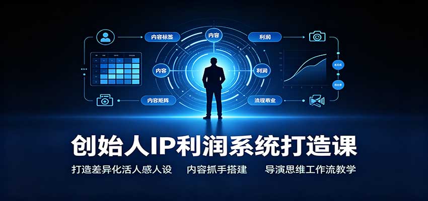 创始人IP利润系统打造课:打造差异化活人感人设,内容抓手搭建,导演思维工作流教学-虚拟资料库
