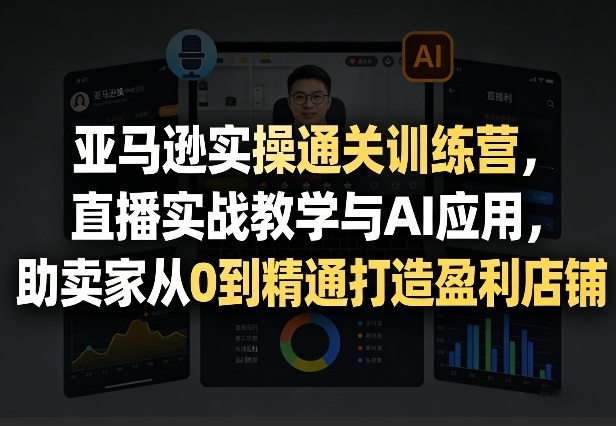 亚马逊实操通关训练营,直播实战教学与AI应用,助卖家从0到精通打造盈利店铺(更新6月18日)-虚拟资料库