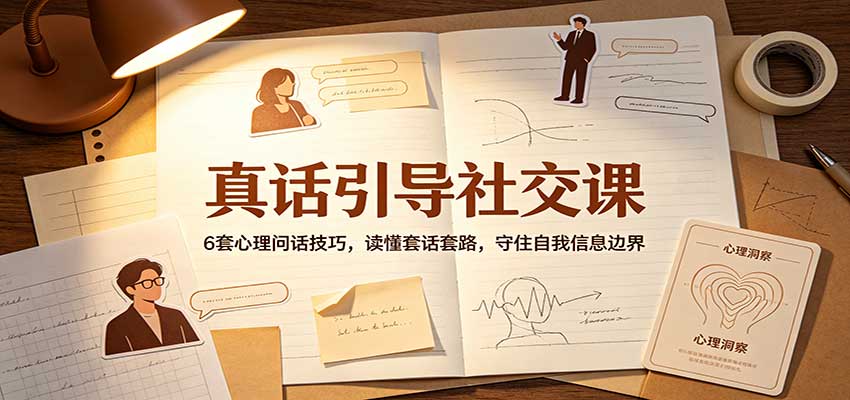 真话引导社交课:6套心理问话技巧,读懂套话套路,守住自我信息边界-虚拟资料库