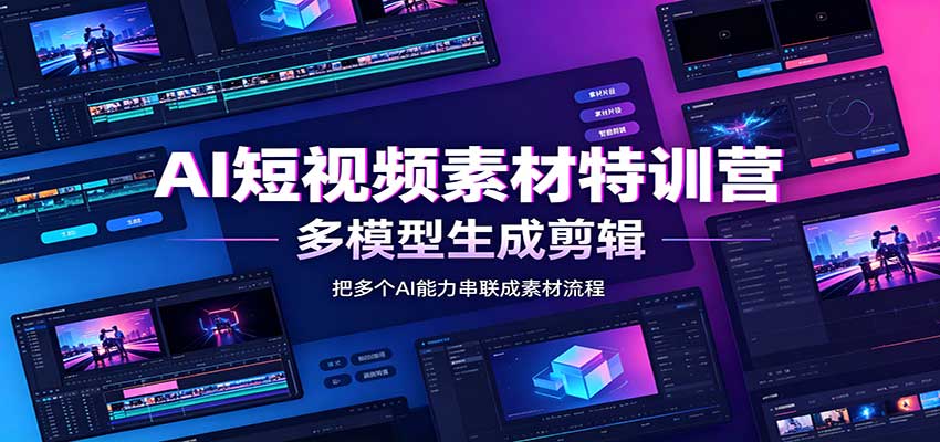 AI短视频素材特训营：Codex本地部署实操，多模型生成剪辑，爆量素材挖掘教学-虚拟资料库
