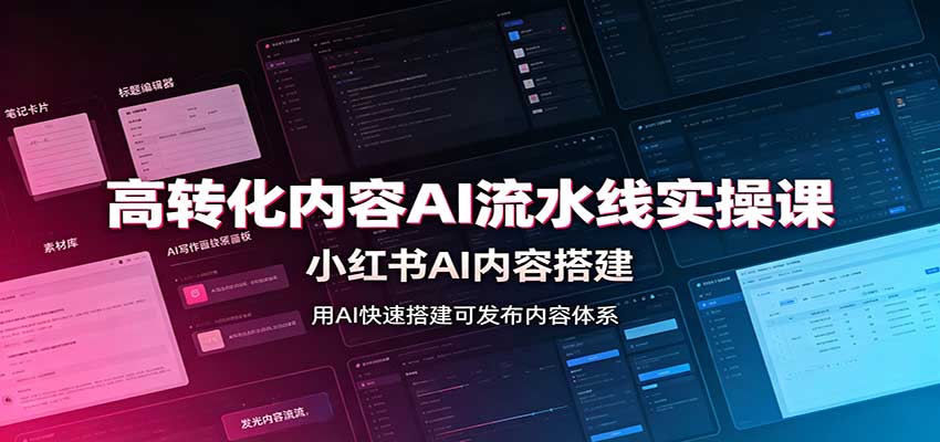 高转化内容AI流水线实操课：小红书AI内容搭建，Skill工具配置，转化内容生产-虚拟资料库