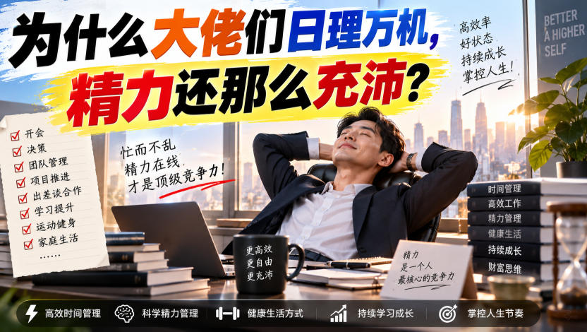 付费文章:为什么大佬们日理万机,精力还那么充沛?-虚拟资料库