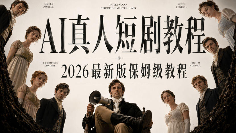 AI真人短剧制作全流程,AI视频大佬专为零基础研制的AI短剧教程,保姆级教程,新手一学就会!-虚拟资料库