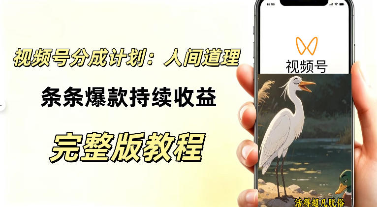 视频号新玩法之AI动漫画风励志视频，不用会画画、不用拍摄，持续化收益，详细拆解-虚拟资料库