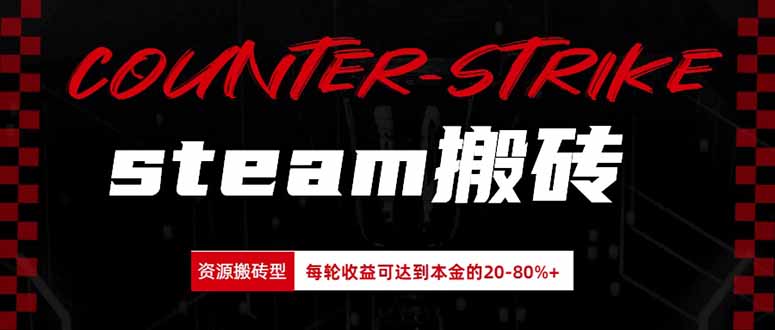 Steam搬砖,每轮收益为本金的20-80%,平均每天仅需半小时,新人轻松上手-虚拟资料库