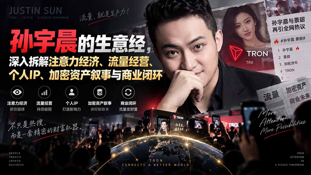 某星球精华文章——孙宇晨的生意经,深入拆解注意力经济、流量经营、个人IP、加密资产叙事与商业闭环-虚拟资料库