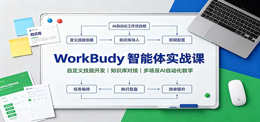 WorkBuddy智能体实战课:自定义技能开发,知识库对接,多场景AI自动化教学-虚拟资料库