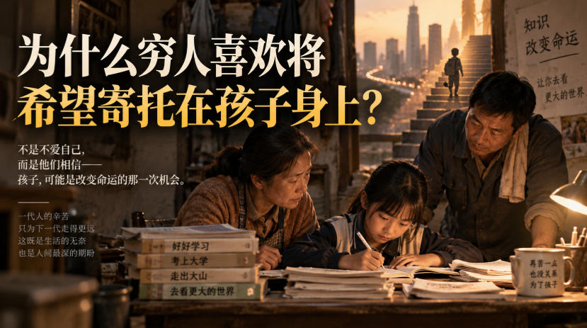 某社群精品文章：为什么穷人喜欢将希望寄托在孩子身上？-虚拟资料库