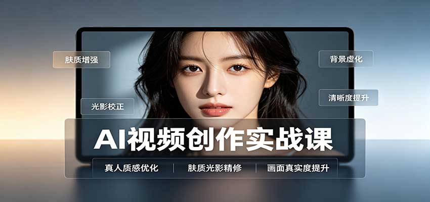 AI视频创作实战课:人物面部情绪调试,真人质感优化,提示词模板与变现方向-虚拟资料库