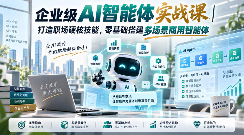 企业级AI智能体实战课｜打造职场硬核技能，零基础搭建多场景商用智能体-虚拟资料库