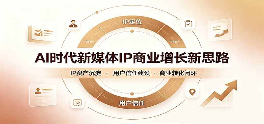 AI时代新媒体IP商业增长新思路:摒弃复杂运营套路,用极简思维打通获客路径-虚拟资料库