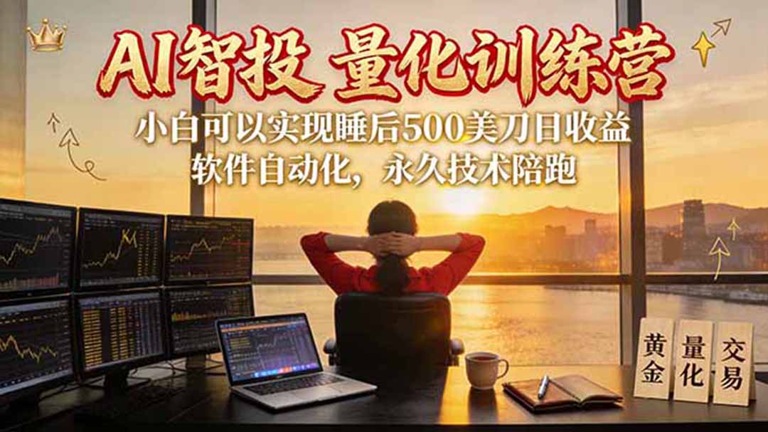 AI智投EA量化训练营【第三期】,多策略智投+防爆技术+趋势分析 ,轻松上手,矩阵放大,长期稳定。-虚拟资料库