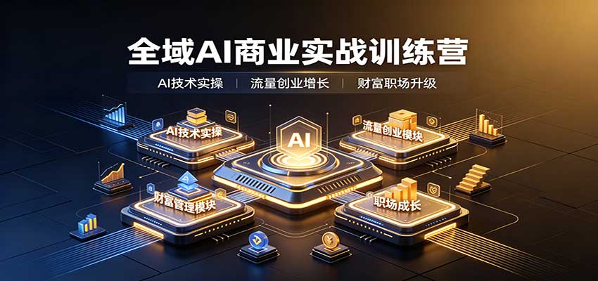 全域AI商业实战训练营:涵盖AI技术实操、流量创业、财富管理与职场成长全体系内容-虚拟资料库