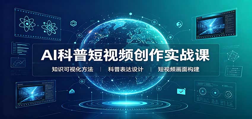 AI科普短视频创作实战课:配套要点文档,文案与视频提示词模板教学-虚拟资料库
