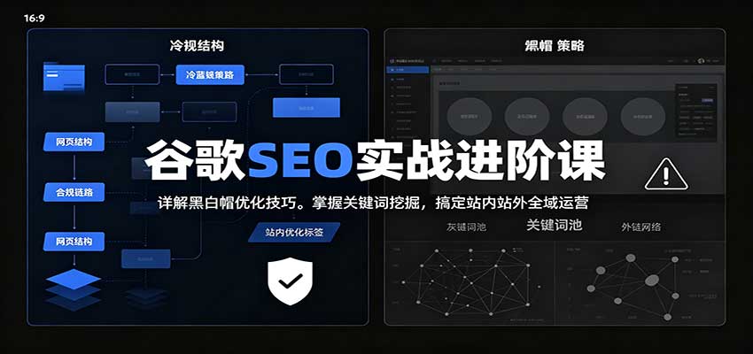 2026谷歌SEO实战进阶课:详解黑白帽优化技巧,掌握关键词挖掘,搞定站内站外全域运营-虚拟资料库