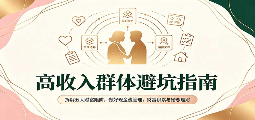 高收入群体避坑指南：拆解五大财富陷阱，做好现金流管理，财富积累与婚恋理财-虚拟资料库