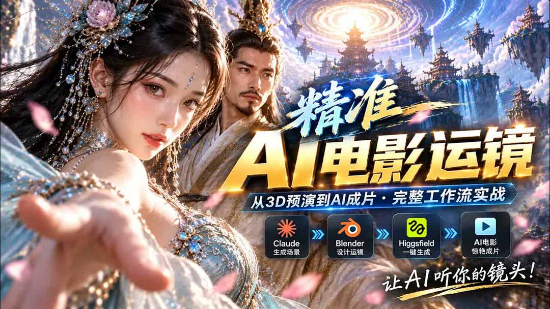 AI视频终于能精准运镜了！Claude + Blender + Higgsfield 免费插件实测-虚拟资料库