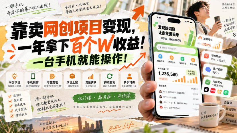 网创小程序虚拟资料变现,一年拿下百万收益,一部手机就可以做,0成本变现副业!-虚拟资料库