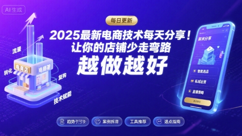 2025-2026最新电商技术每天分享，让你的店铺少走弯路，越做越好(更新26年09月)